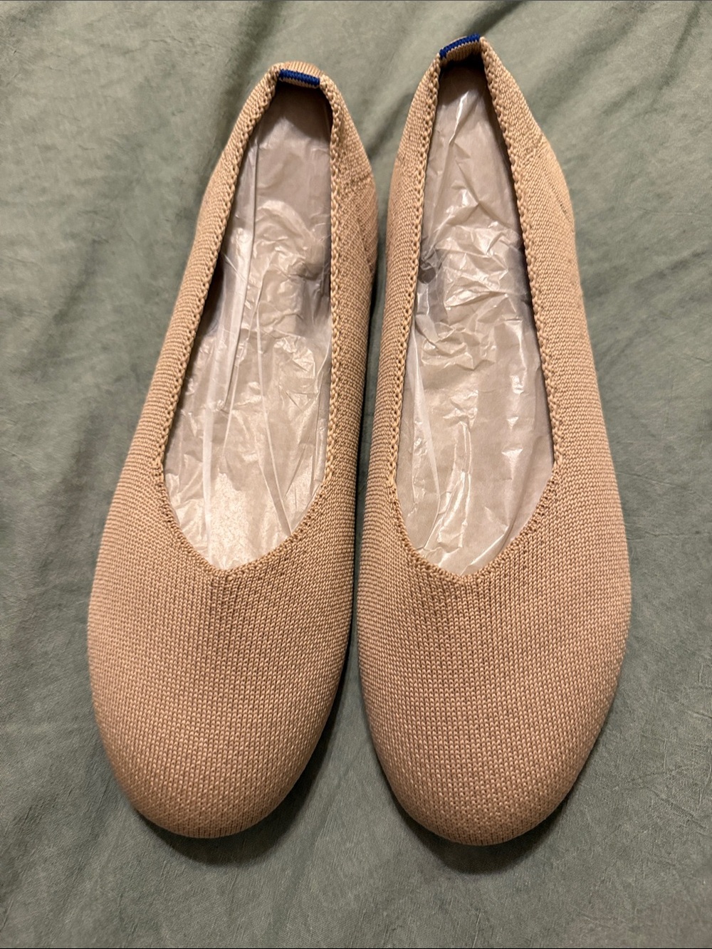 Everyday Knit Ballet Flats - Women's Beige Slip-Ons